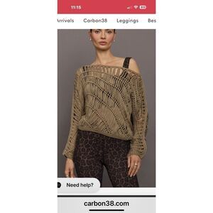 Carbonโ38 Crochet Off Shoulder Women's Sweater NWT